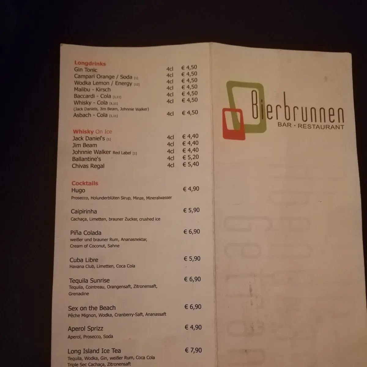 Speisekarte photo 3