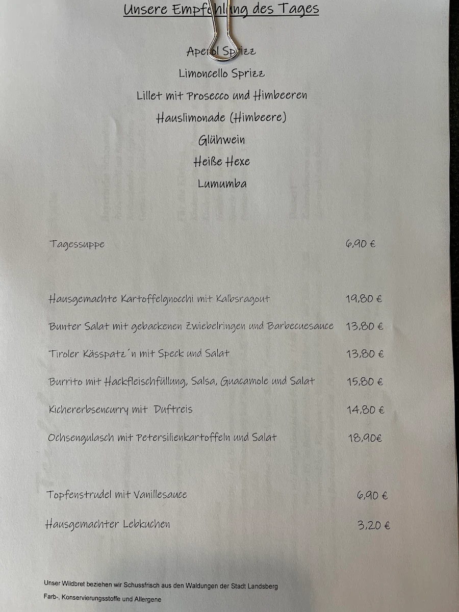 Speisekarte photo 2