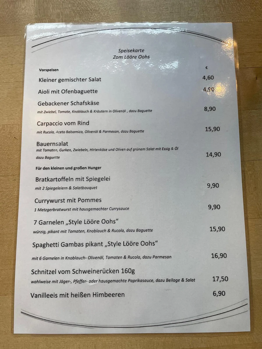 Speisekarte photo 1