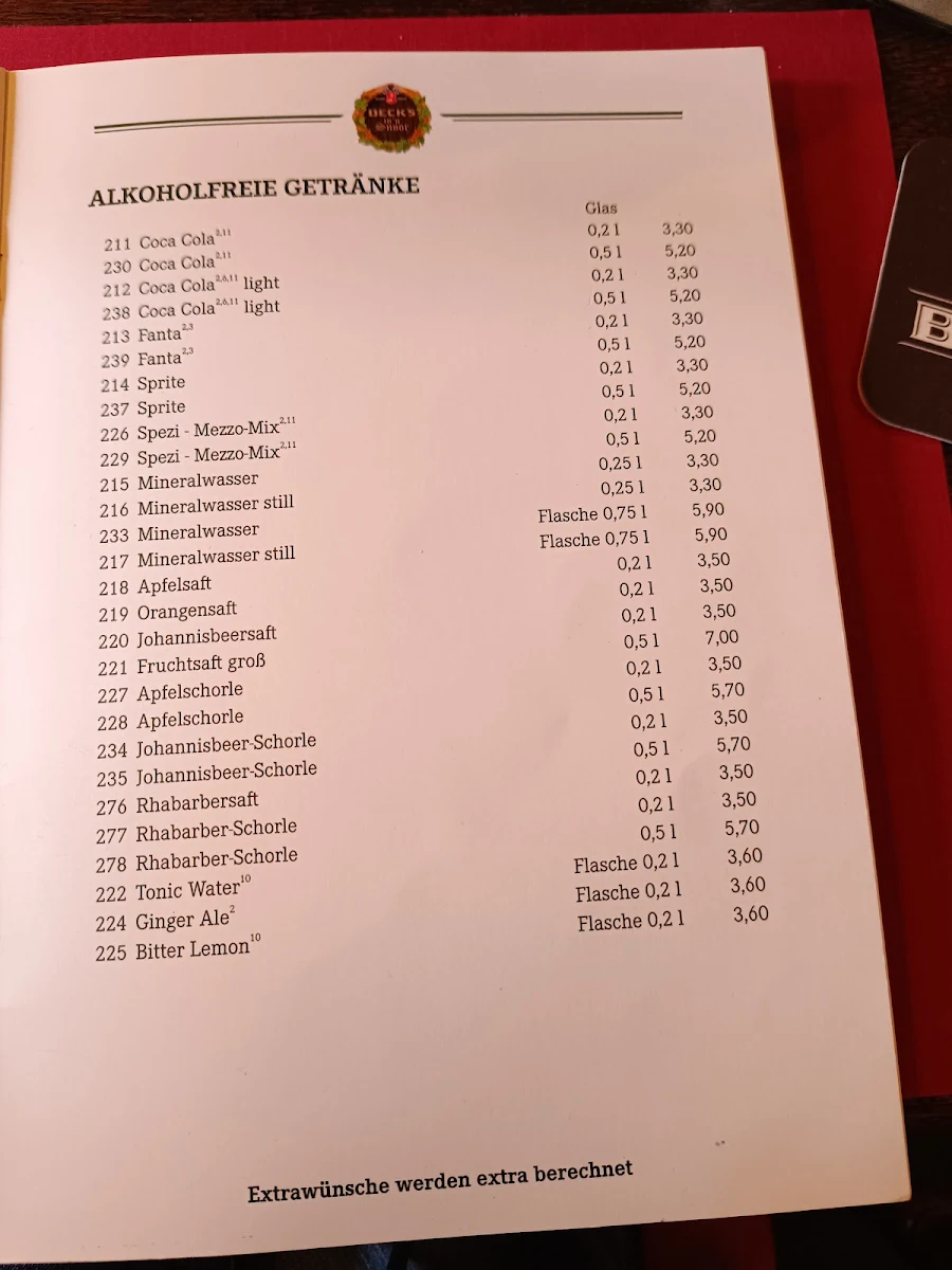 Speisekarte photo 1
