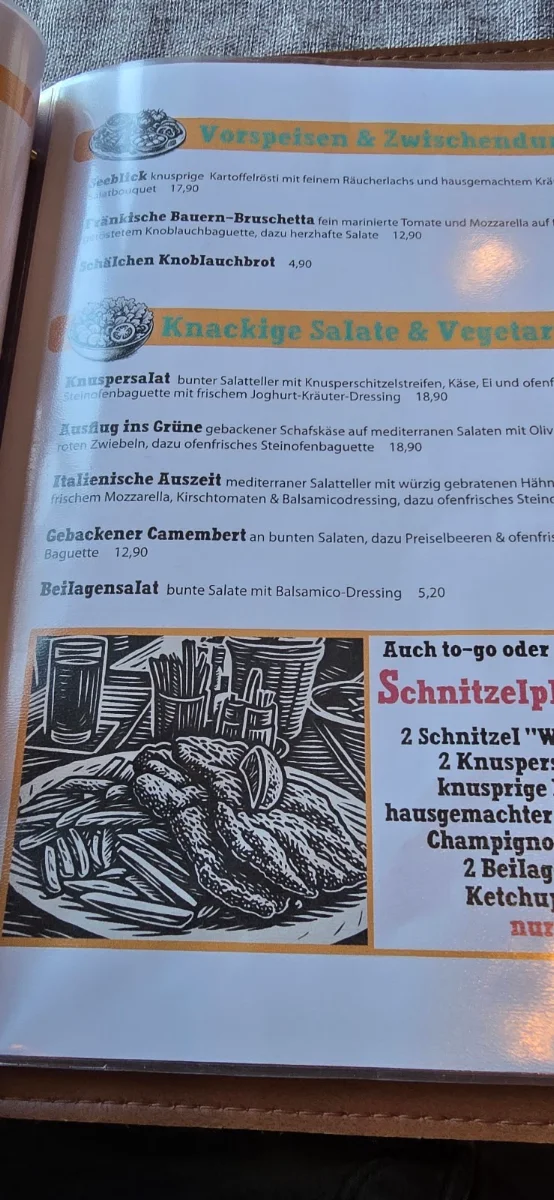 Speisekarte, Schlossbräu am See Inh. Frank Bauer