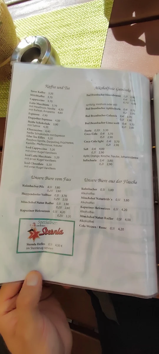 Speisekarte, Schlossbräu am See Inh. Frank Bauer