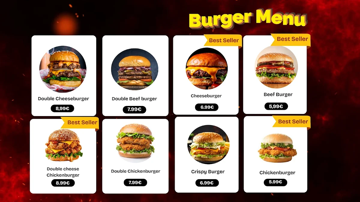 Speisekarte, ZAK-ZAK Fast Food