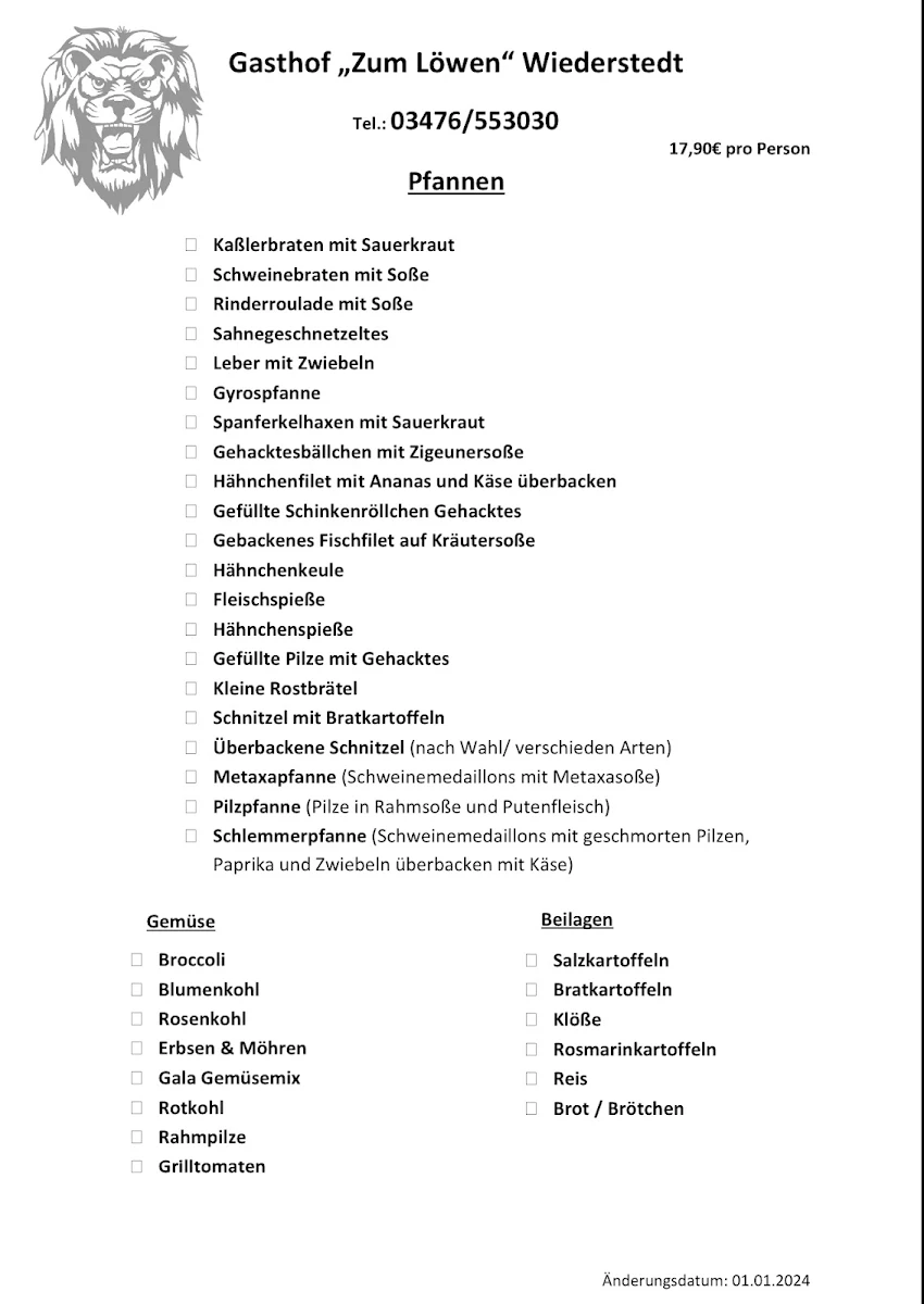 Speisekarte photo 3