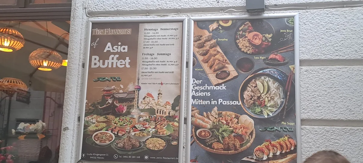 Speisekarte, Jento - Restaurant - Bar - Lounge Passau
