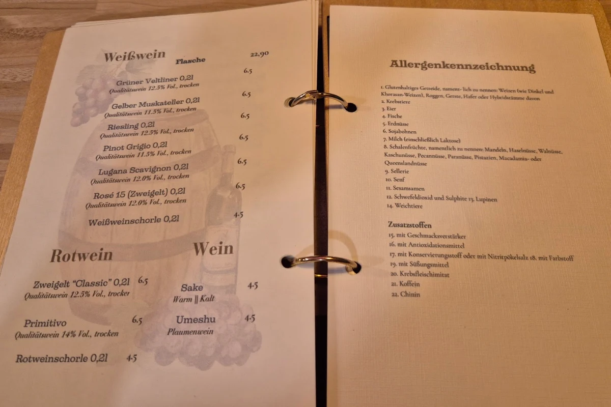 Speisekarte, Jento - Restaurant - Bar - Lounge Passau