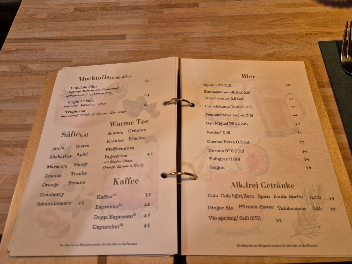 Speisekarte, Jento - Restaurant - Bar - Lounge Passau