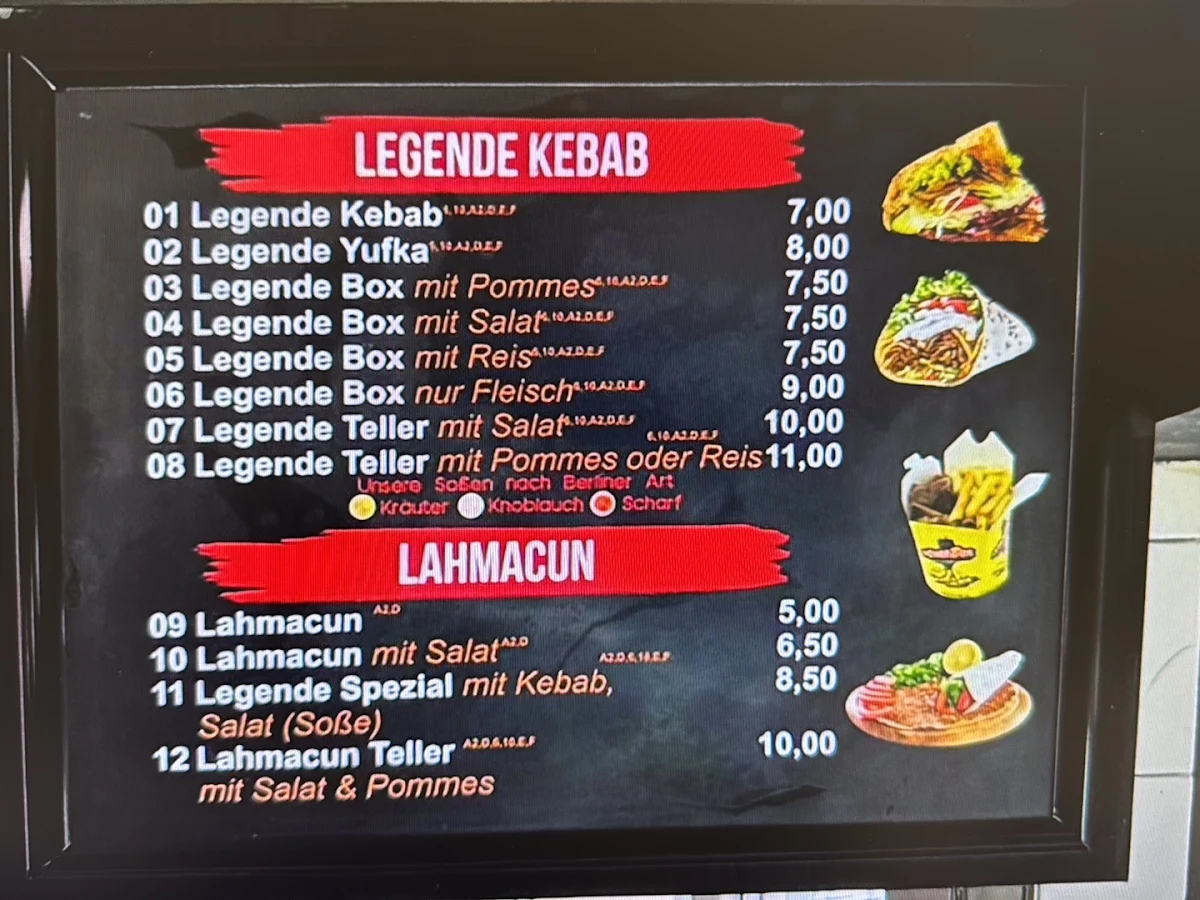 Speisekarte, Die Legende des Döners