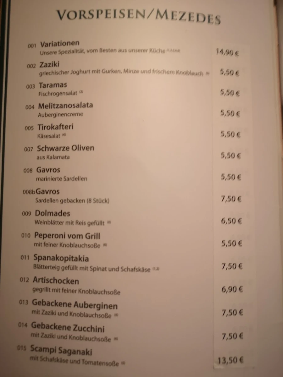 Speisekarte photo 5