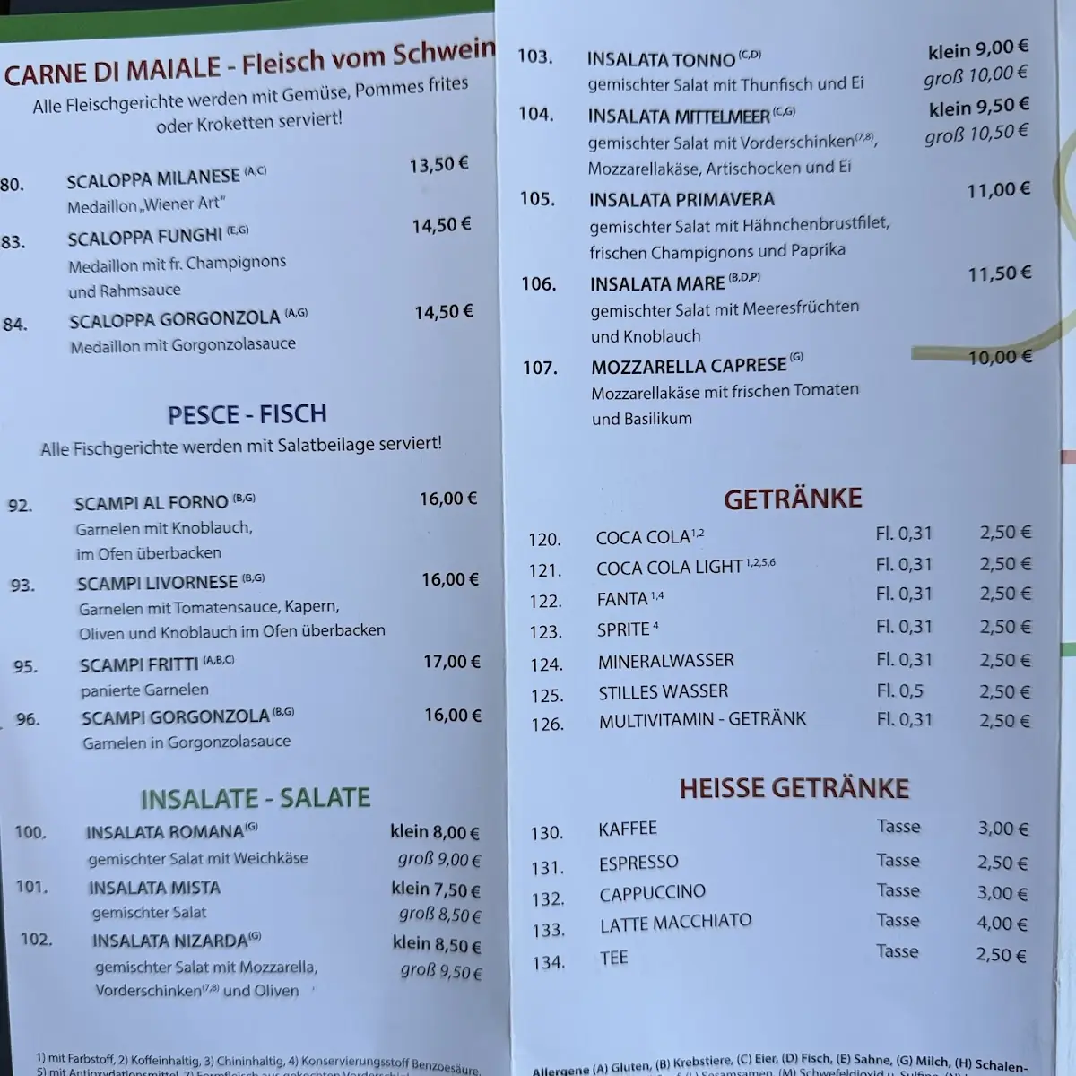 Speisekarte photo 1