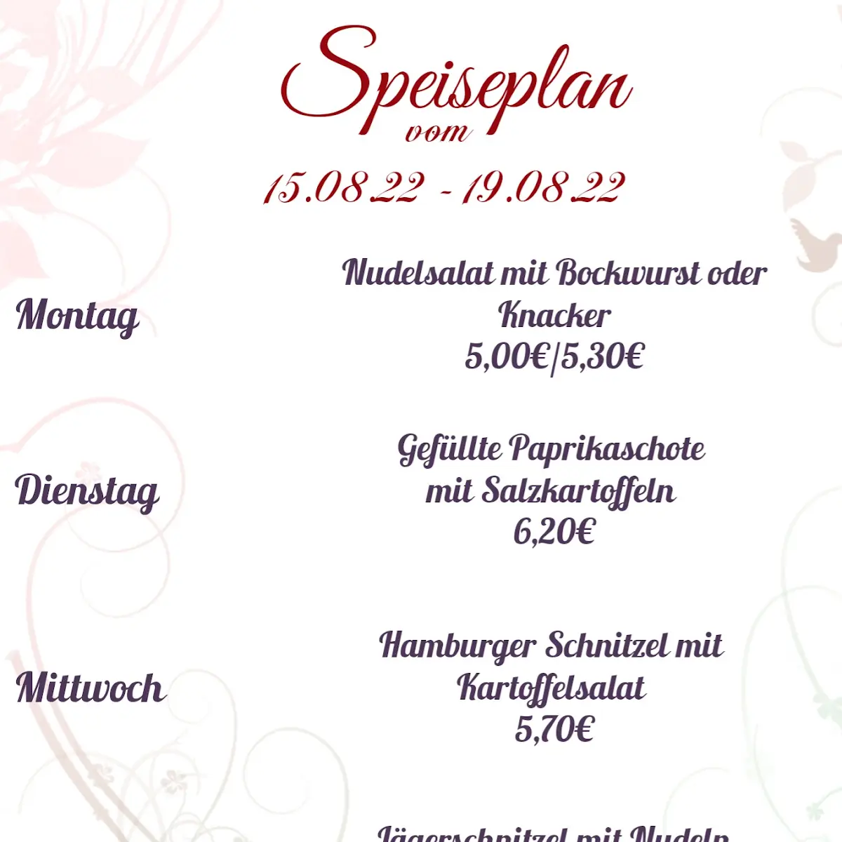 Speisekarte photo 4