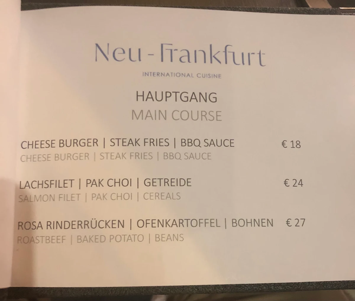 Speisekarte photo 1