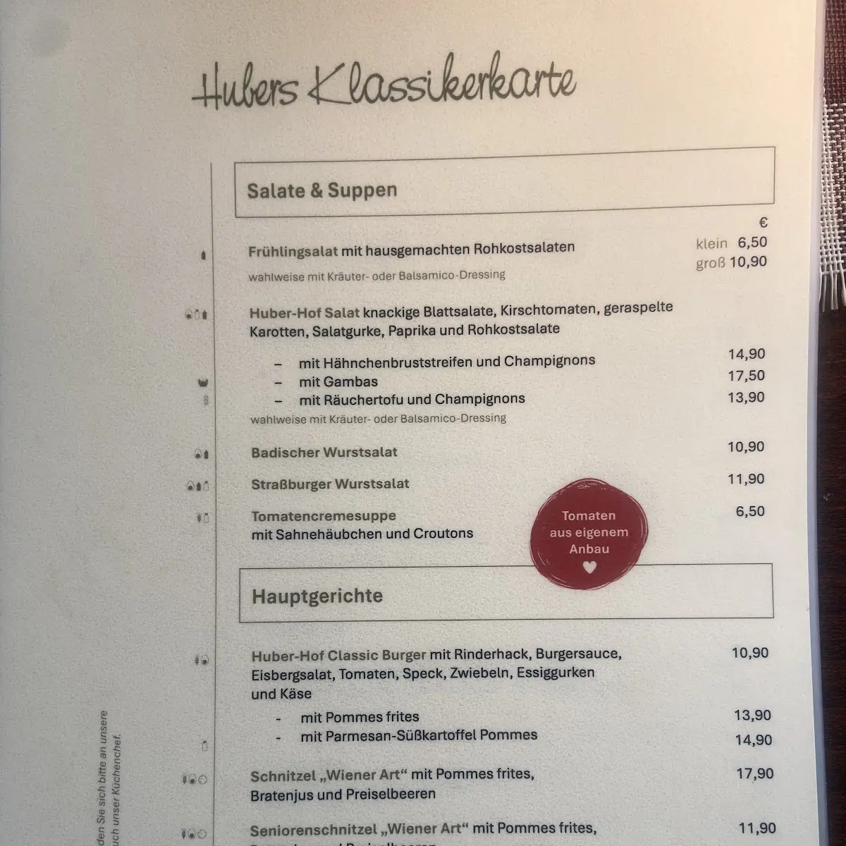 Speisekarte photo 2