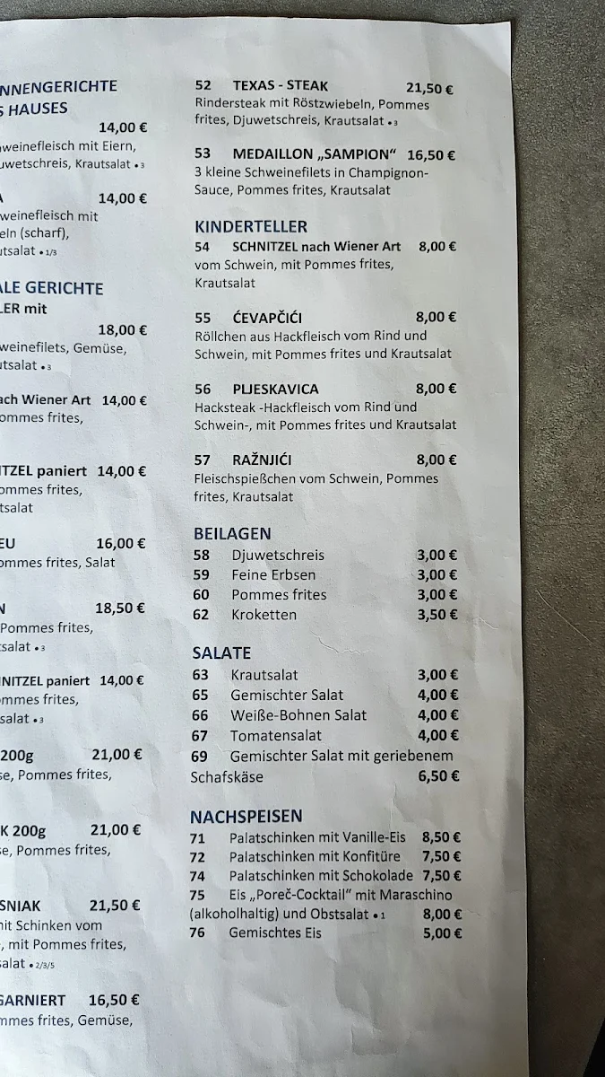 Speisekarte photo 2