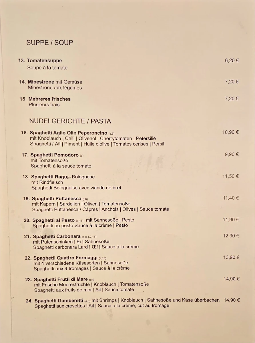 Speisekarte photo 4