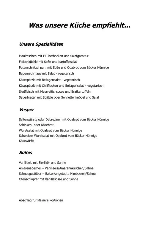Speisekarte photo 7
