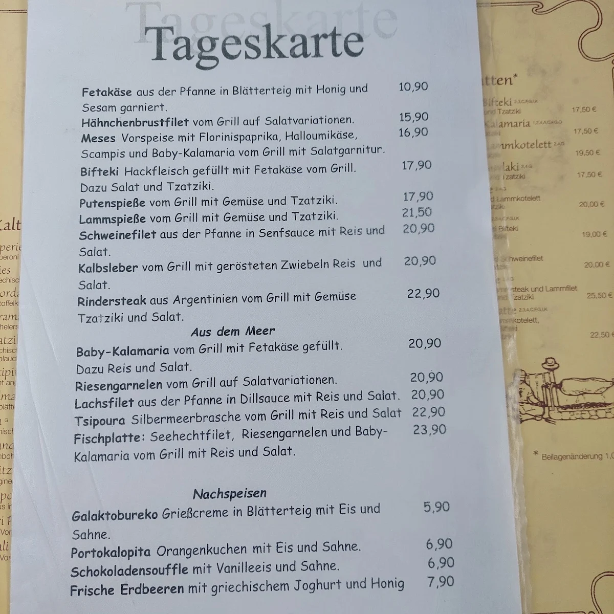 Speisekarte photo 2