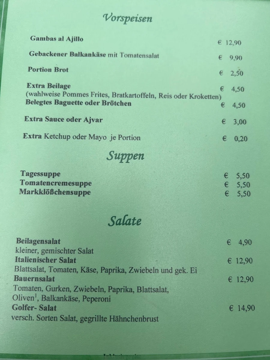 Speisekarte photo 1