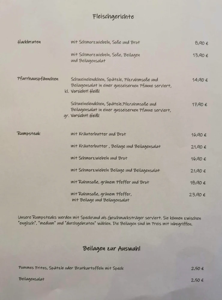Speisekarte photo 1