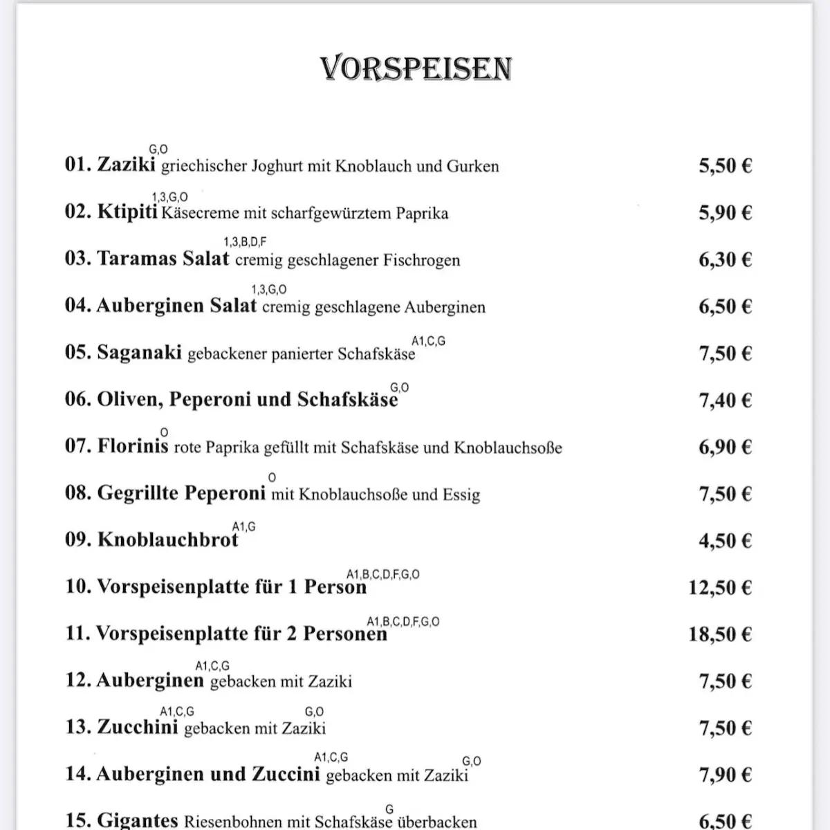Speisekarte photo 3