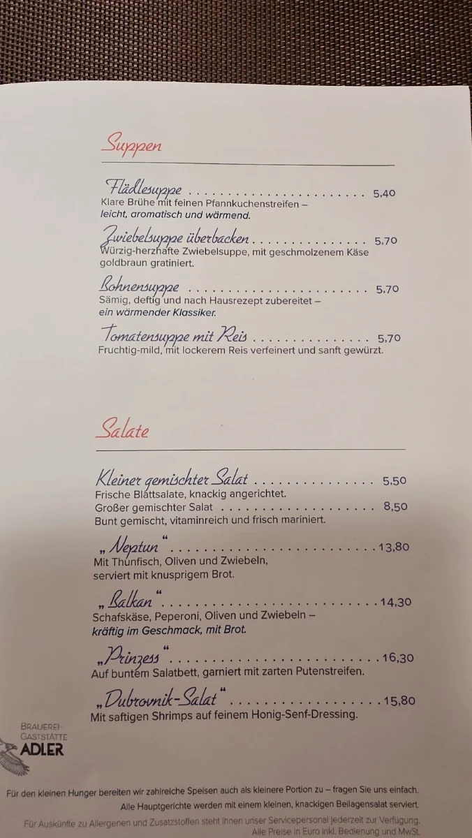 Speisekarte photo 3