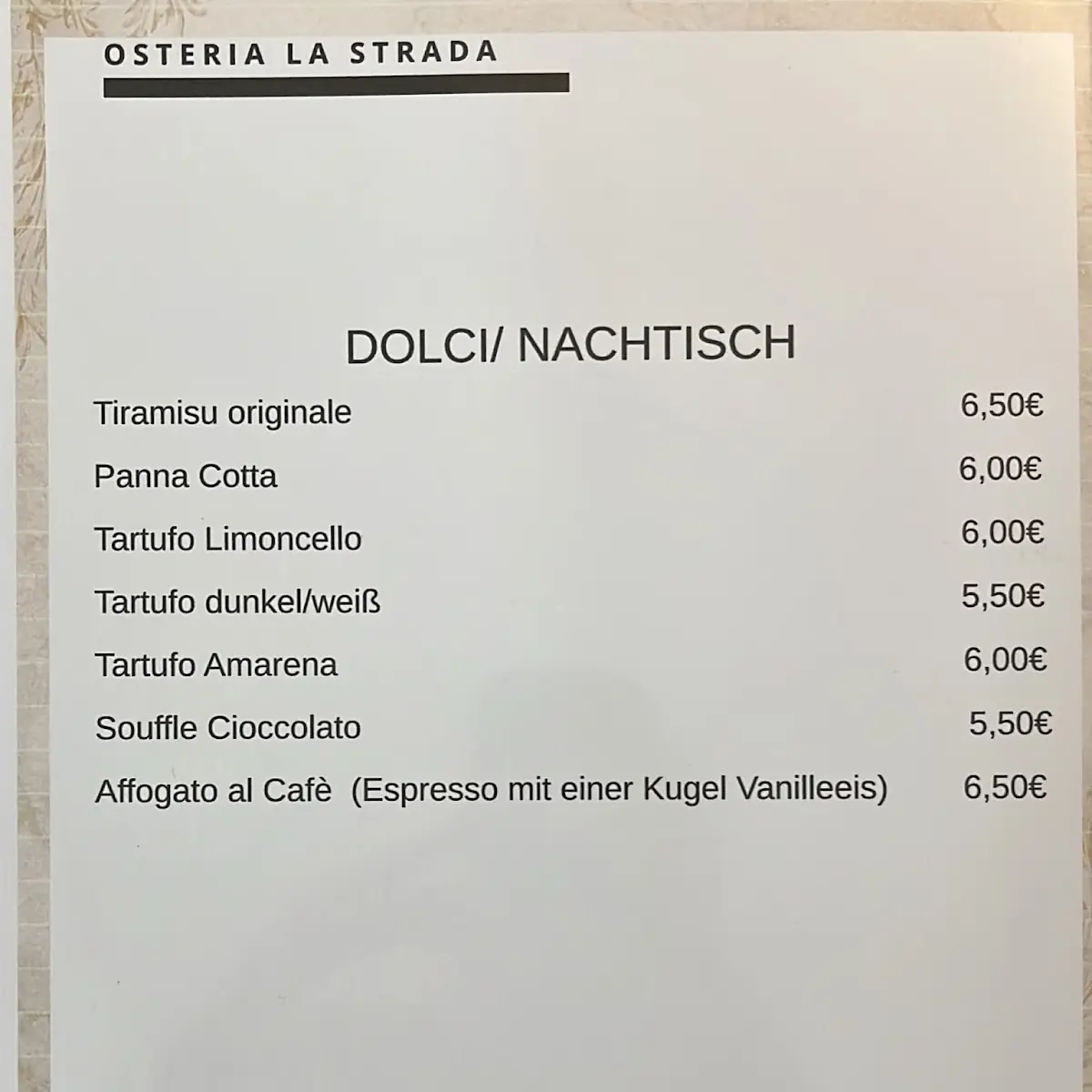 Speisekarte photo 2