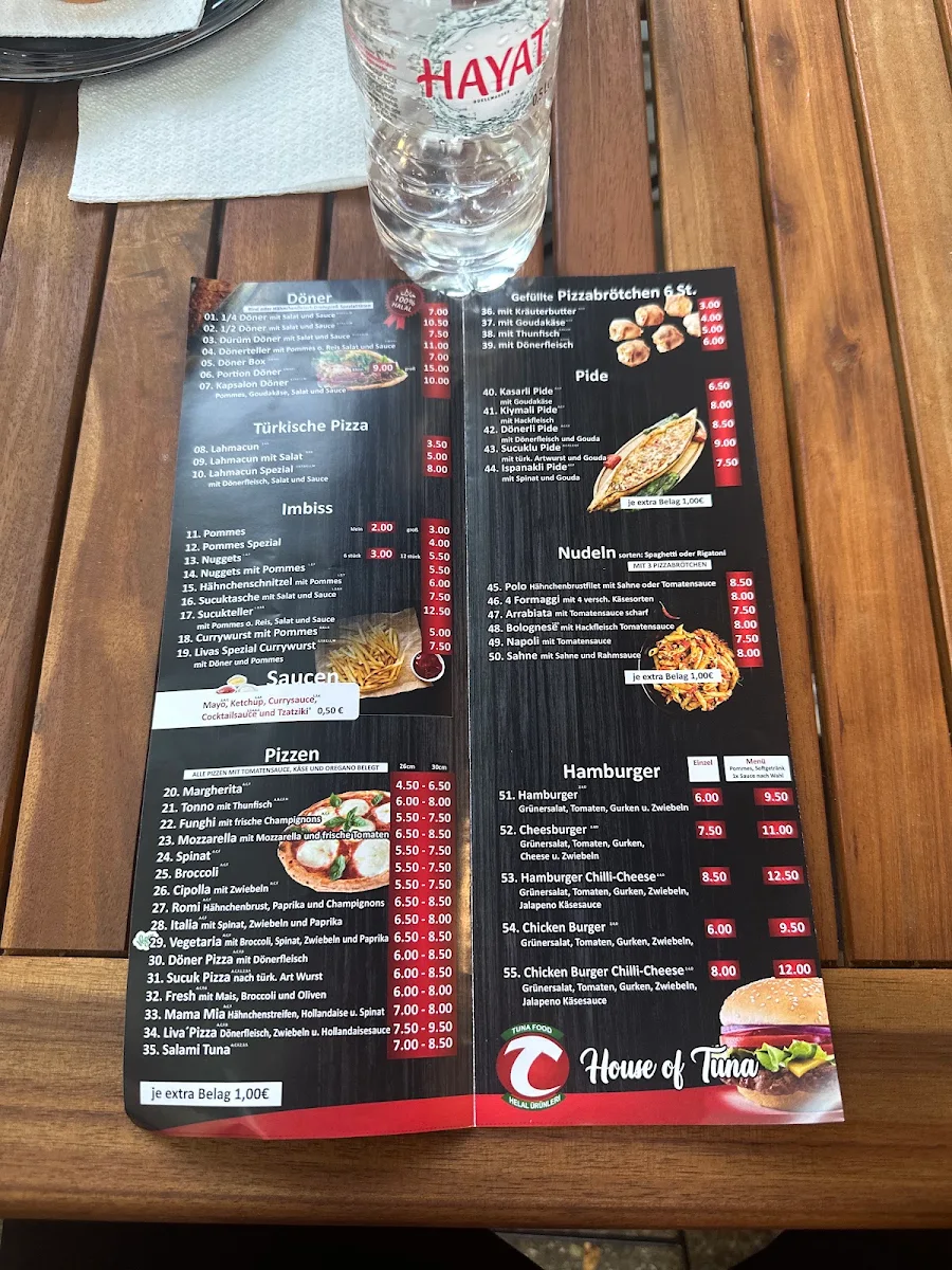 Speisekarte, Liva’s Döner