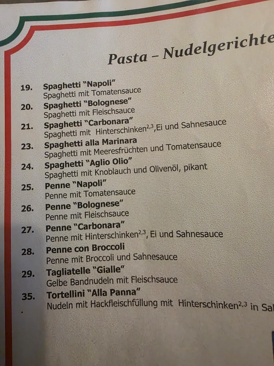 Speisekarte photo 2