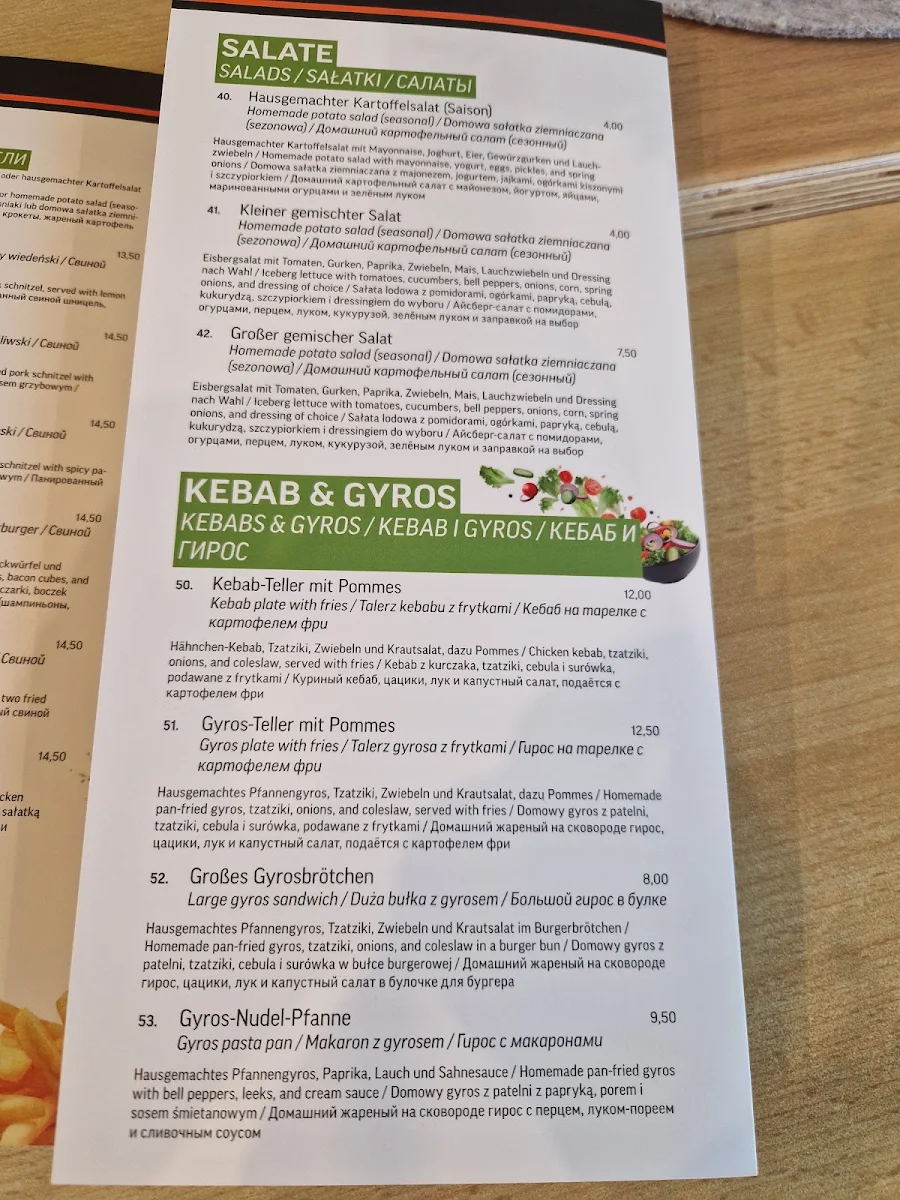 Speisekarte photo 1