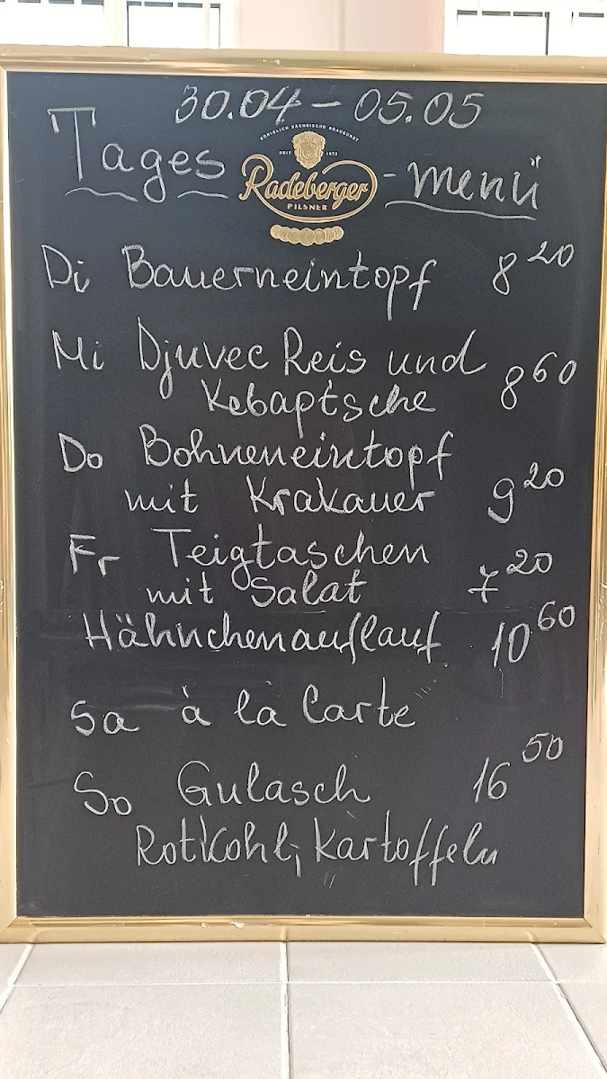 Speisekarte, Bulgarisches Restaurant Bei Chafo und Nina