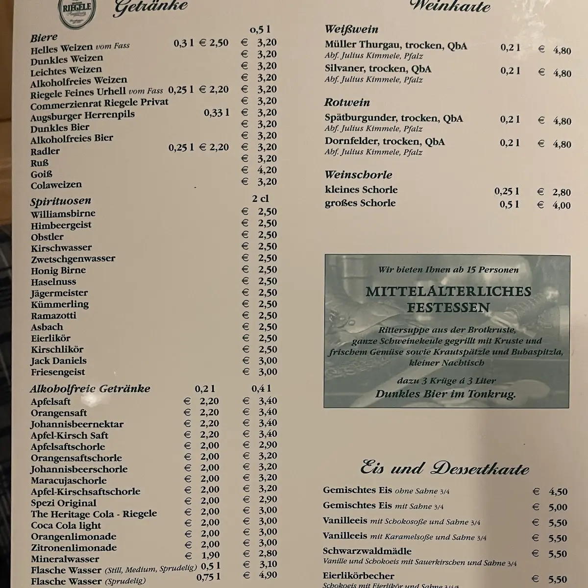 Speisekarte photo 5