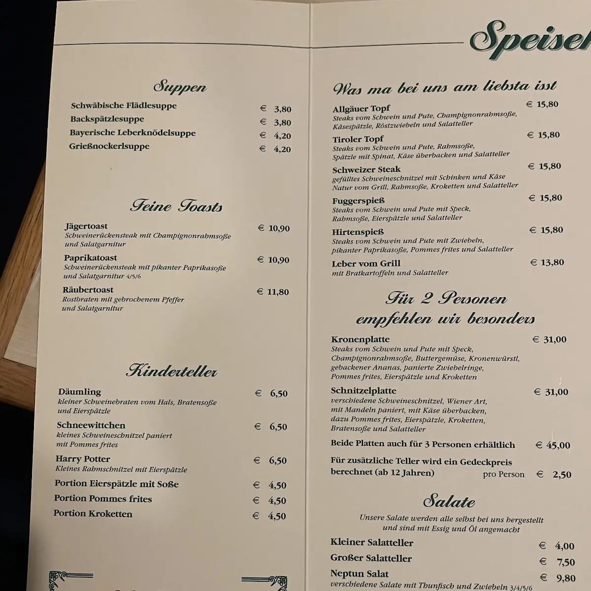 Speisekarte photo 6