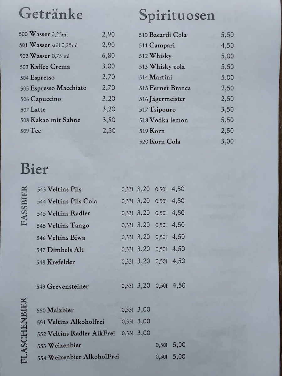 Speisekarte photo 1