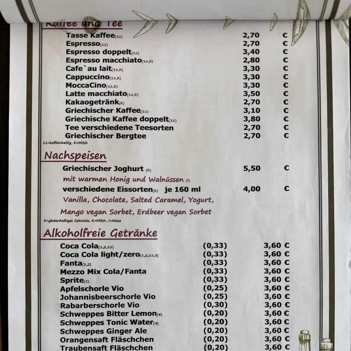Speisekarte photo 1