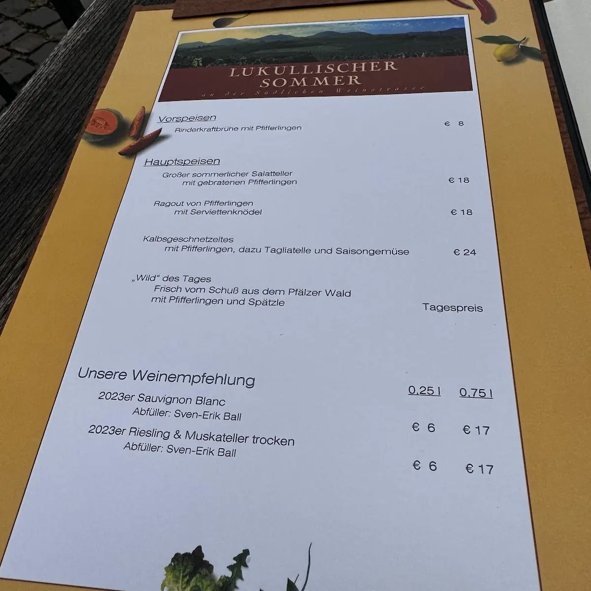 Speisekarte photo 2