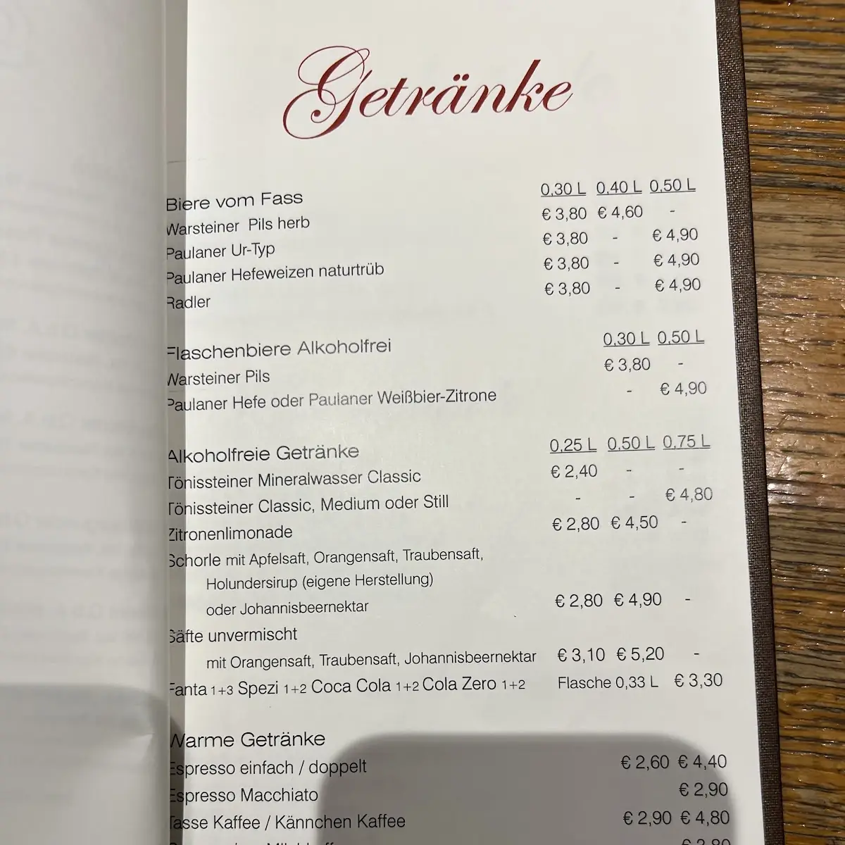 Speisekarte photo 4