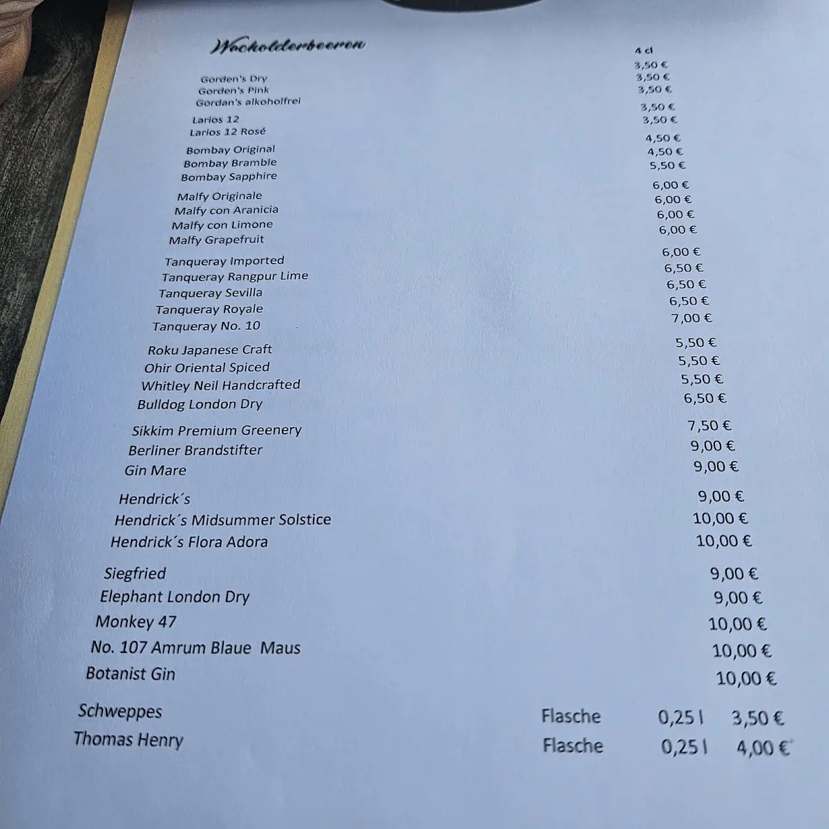 Speisekarte photo 1
