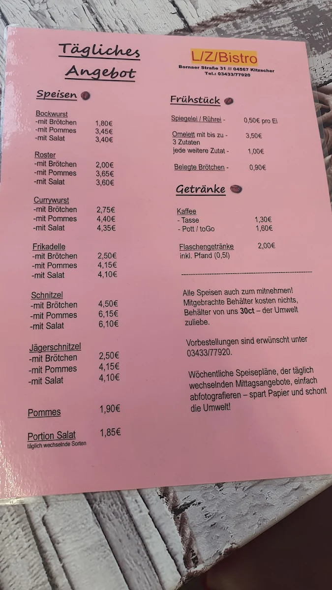 Speisekarte photo 1