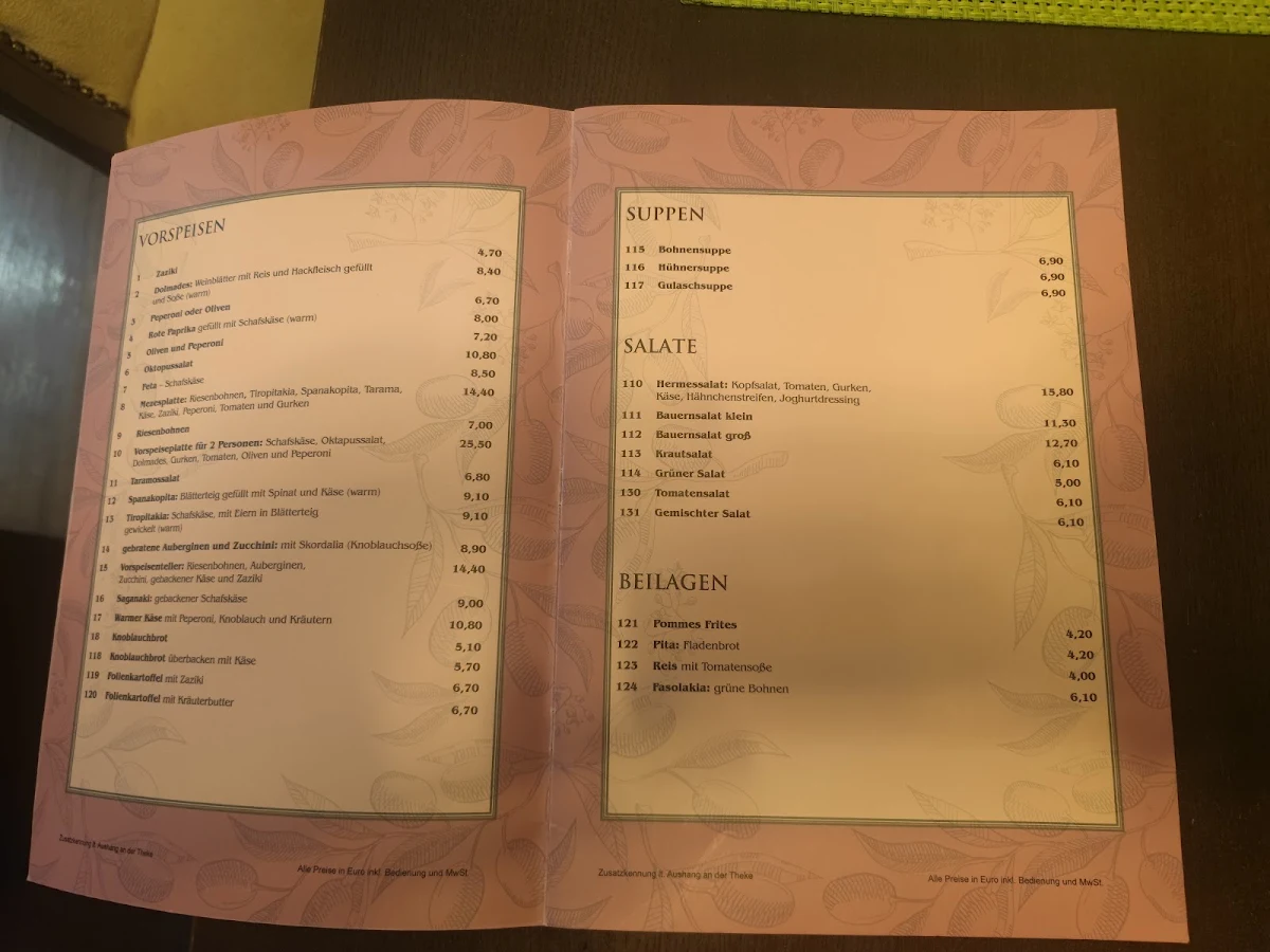 Speisekarte photo 2