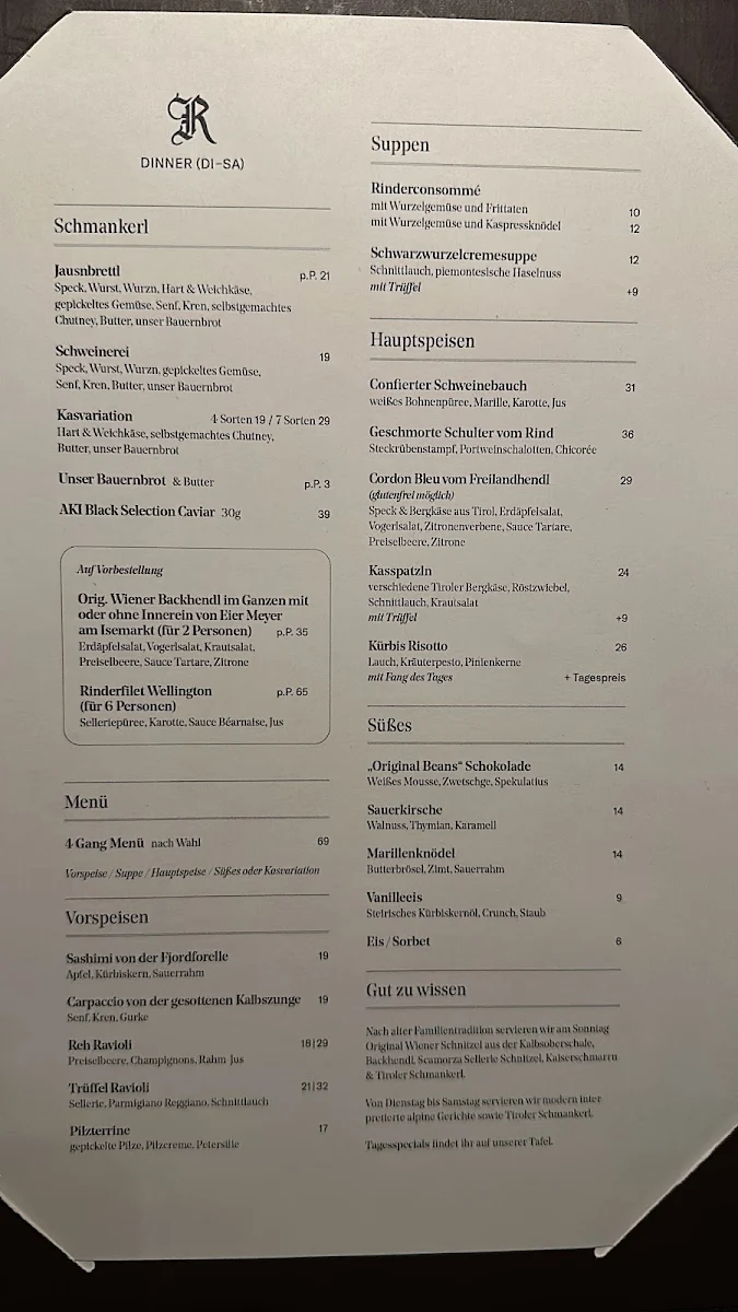 Speisekarte photo 1