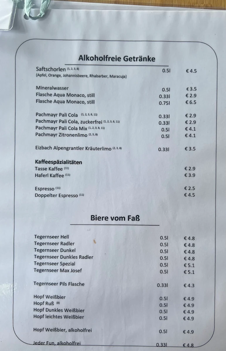 Speisekarte photo 1