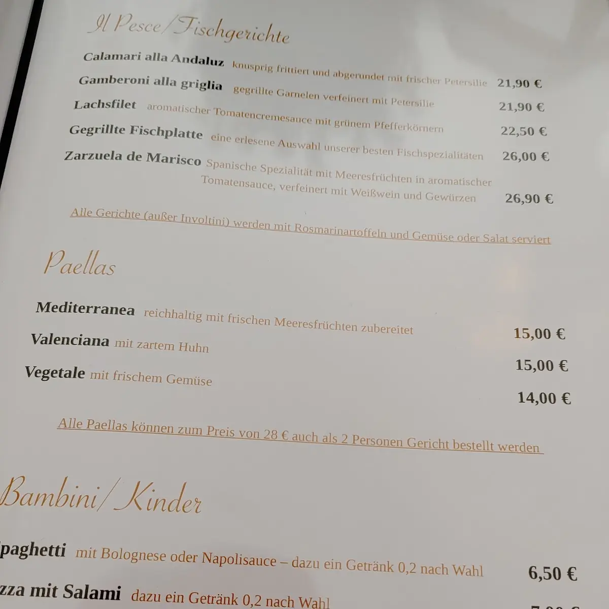 Speisekarte photo 2