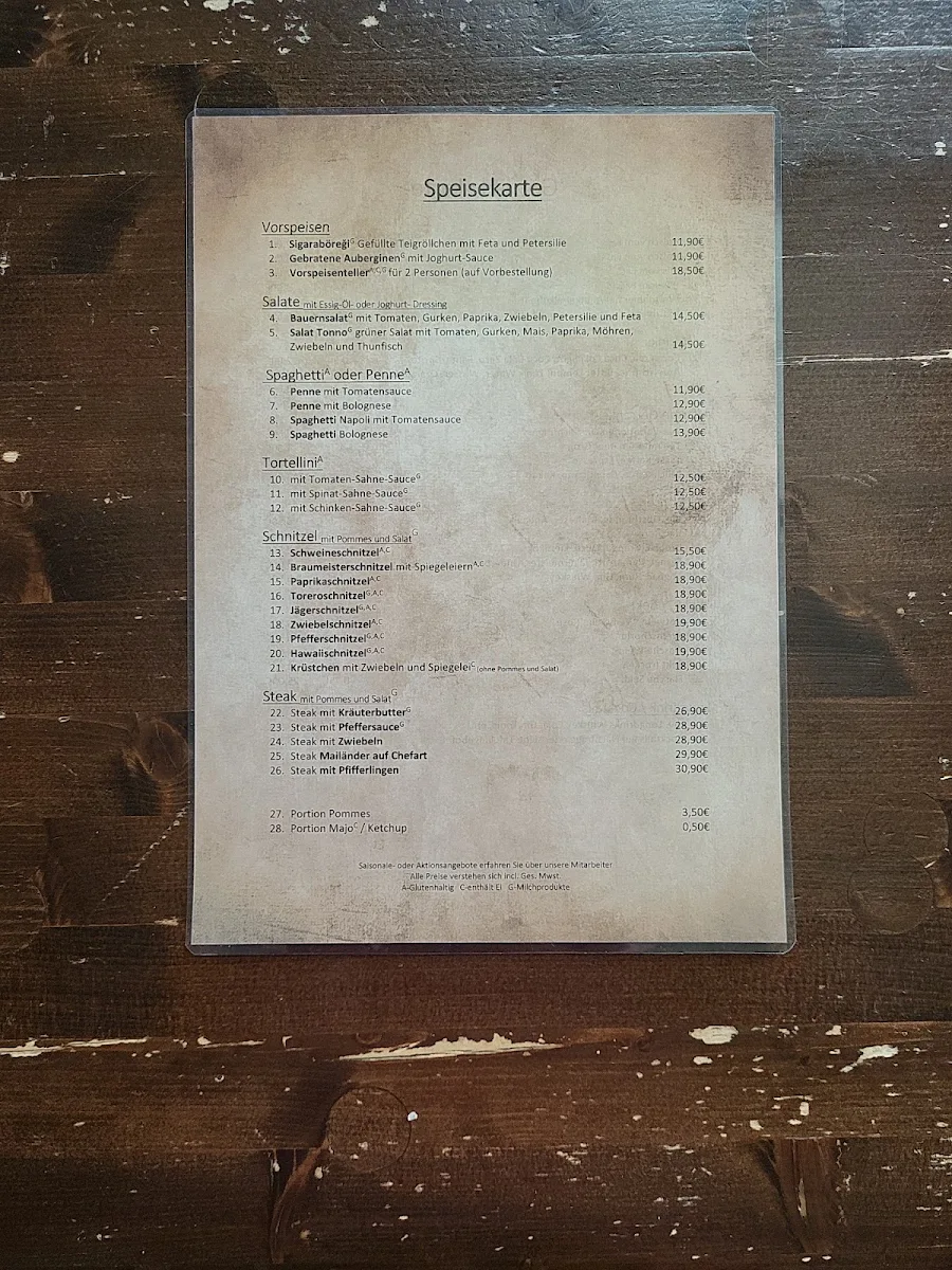 Speisekarte photo 1