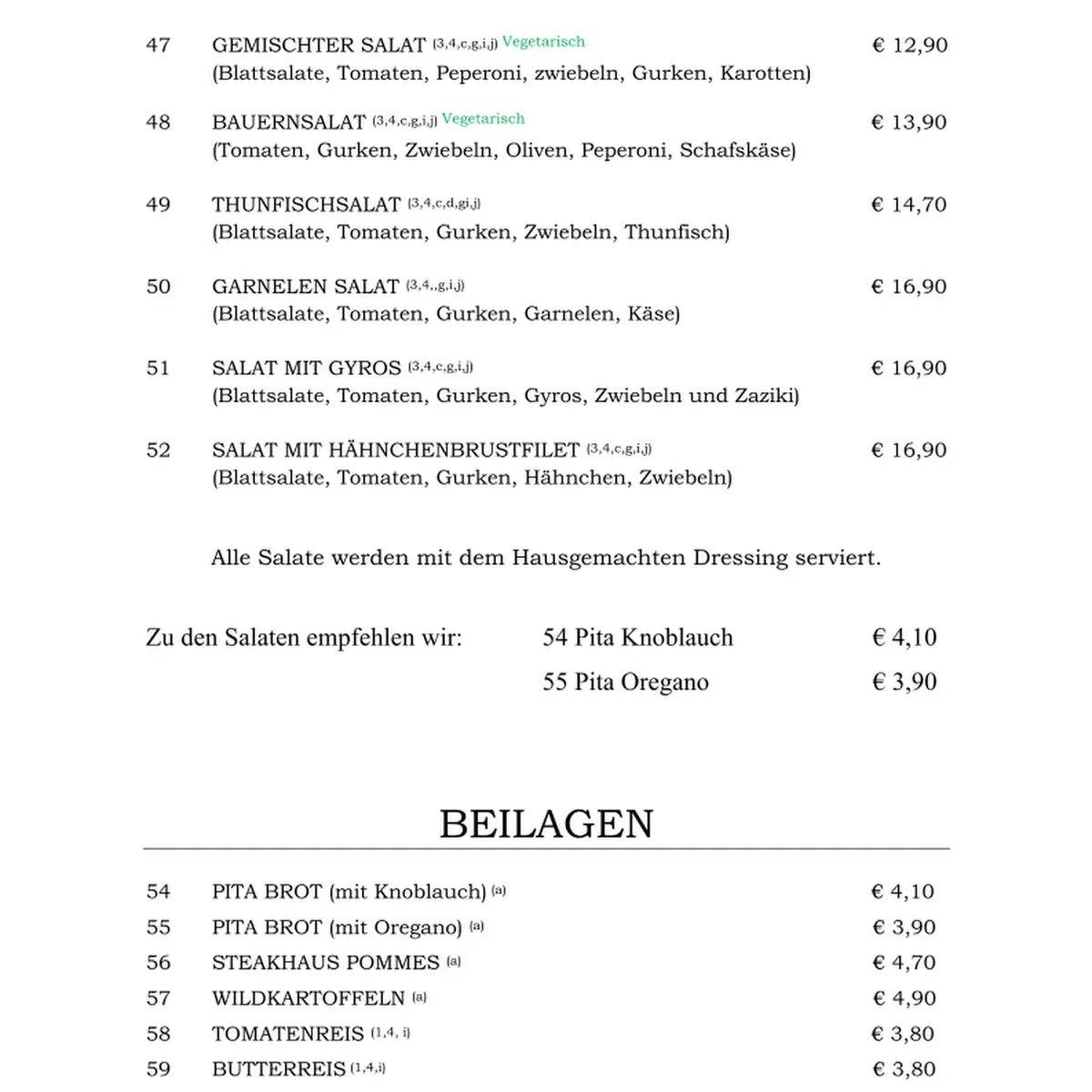 Speisekarte photo 6