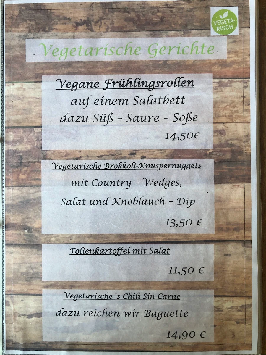 Speisekarte, Gaststätte Friesenkate