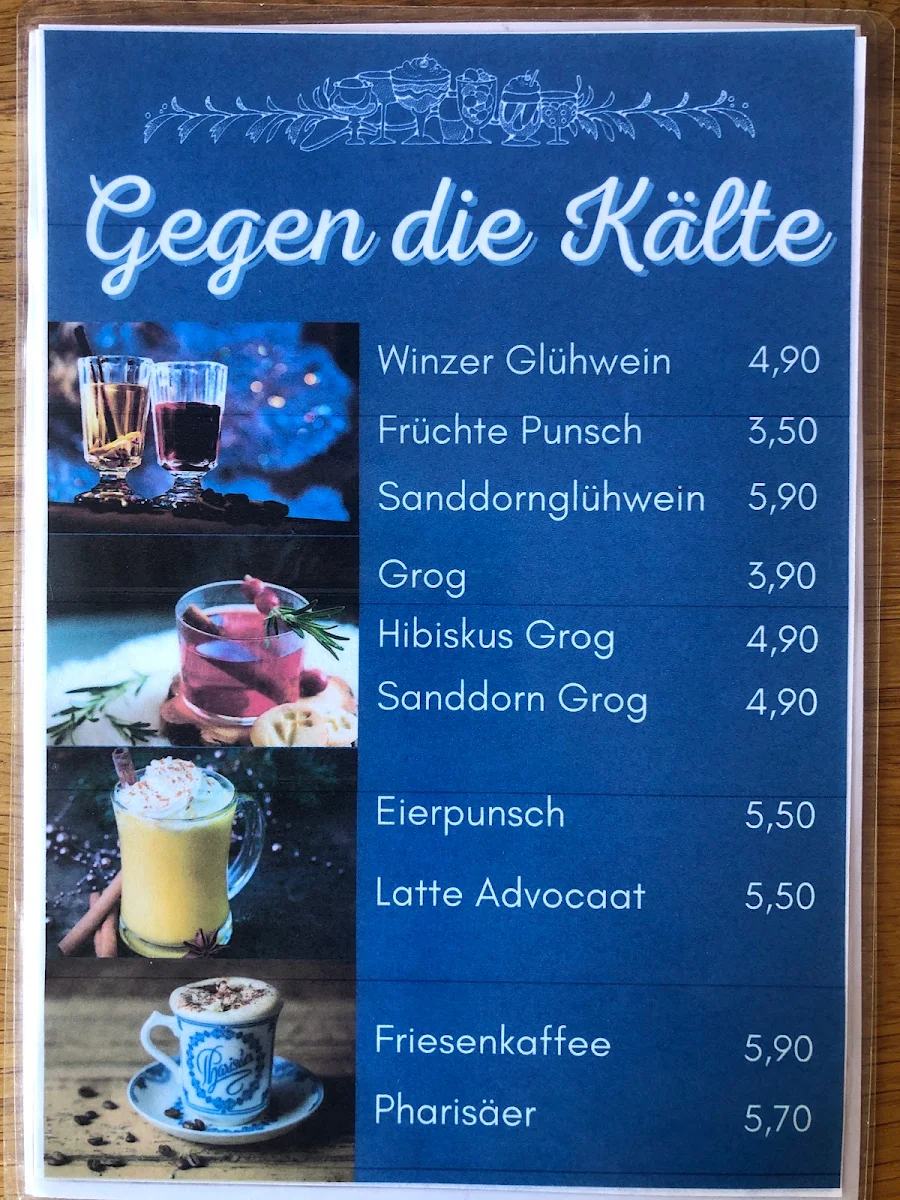 Speisekarte, Gaststätte Friesenkate