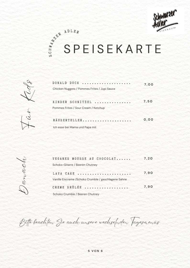 Speisekarte photo 4