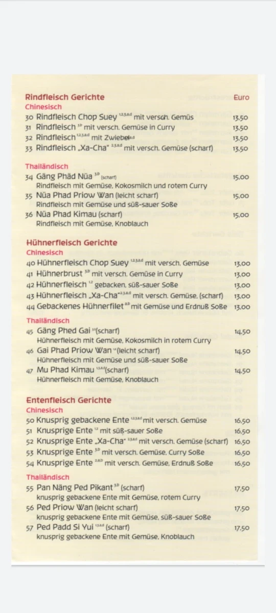 Speisekarte, Sportschützenverein Langenselbold 1988 e.V.