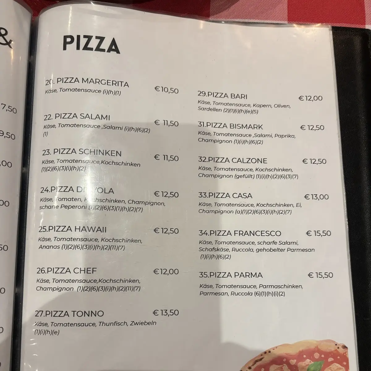 Speisekarte, Trattoria STROMBOLI Italienisches Restaurant