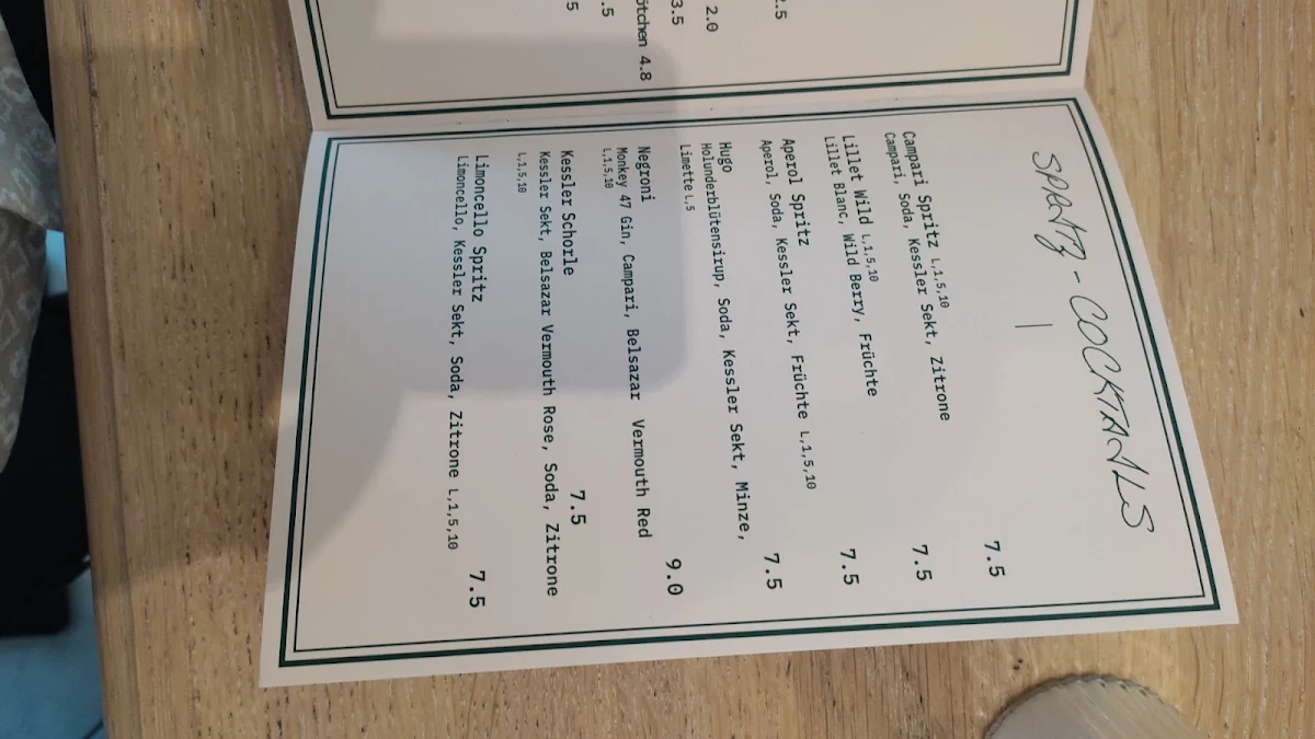 Speisekarte, Cafe am Rathaus Bad Cannstatt